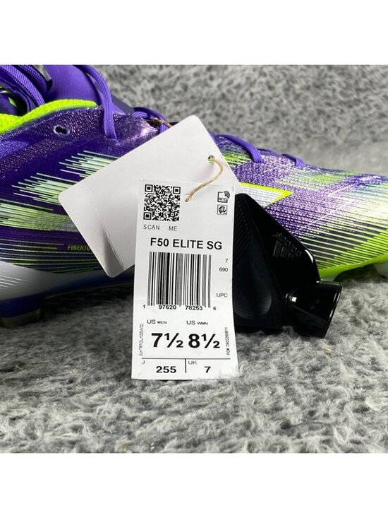 Adidas F50 Elite SG Soccer Radiant Blaze Pack Size 7.5 Men Purple JH7633 main image 5